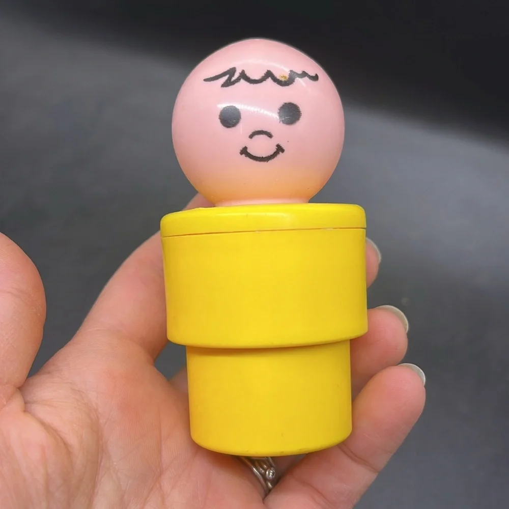 Vintage ‘74 Fisher-Price Large Jumbo Size People Yellow Man Boy - Kids Toys